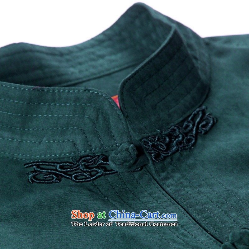 To Tang dynasty dragon autumn and winter, China wind men leisure long-sleeved shirt total blue-green white 46 to lung , , , shopping on the Internet