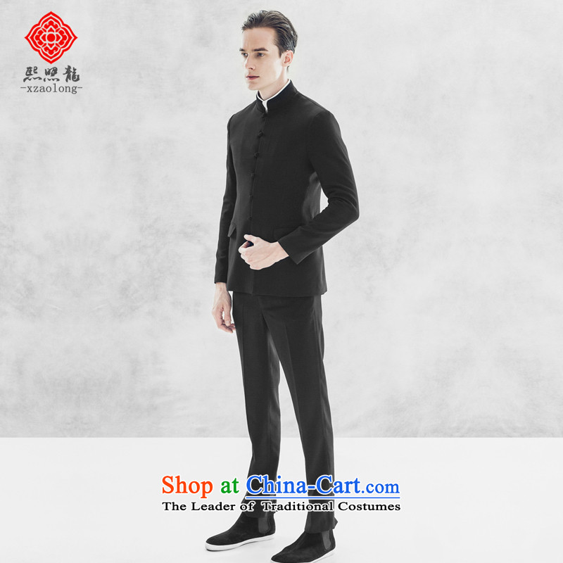 Hee-Snapshot Lung China wind collar Chinese tunic jacket Sau San Men long-sleeved black dress is Chinese XL, Hee-snapshot (XZAOLONG lung) , , , shopping on the Internet