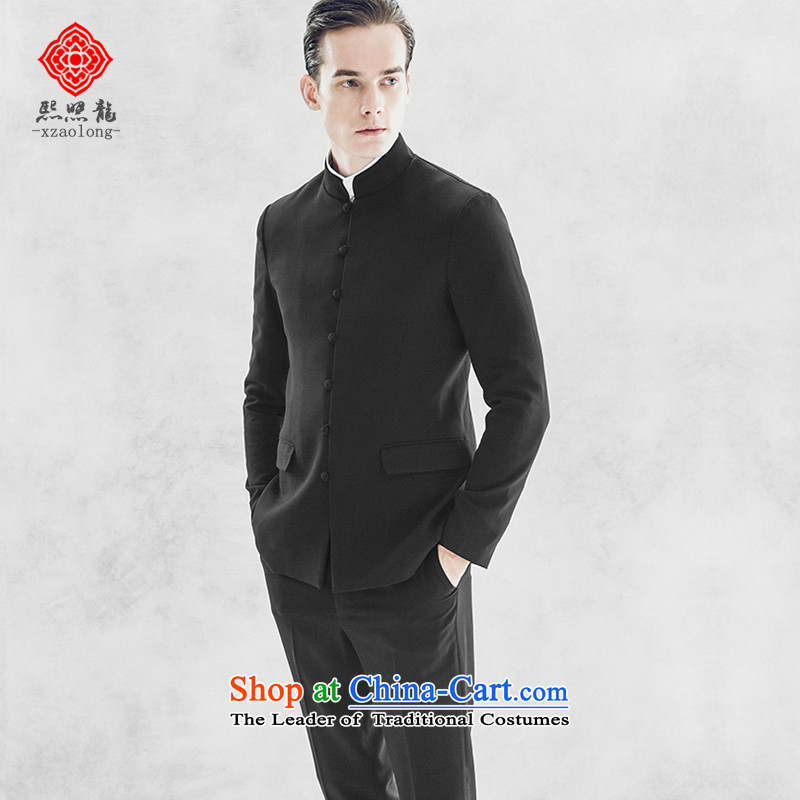 Hee-Snapshot Lung China wind collar Chinese tunic jacket Sau San Men long-sleeved black dress is Chinese XL, Hee-snapshot (XZAOLONG lung) , , , shopping on the Internet