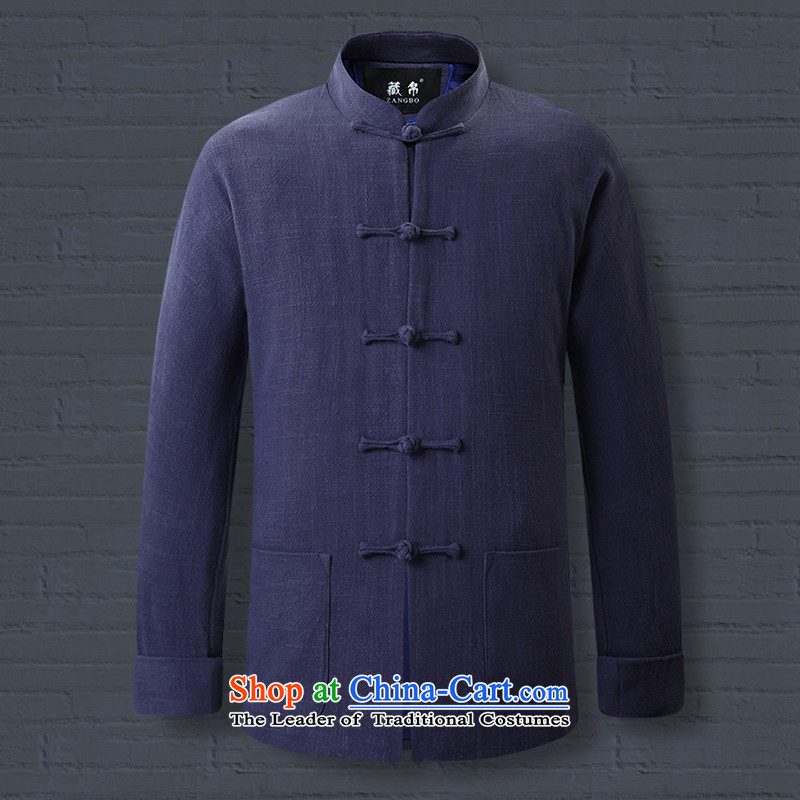 Tang Dynasty Male Silk Tibetan old folk weave cotton linen, the young and the old drive collar tie china wind national costumes disc detained Blue 170/M, 0735 9.... possession shopping on the Internet