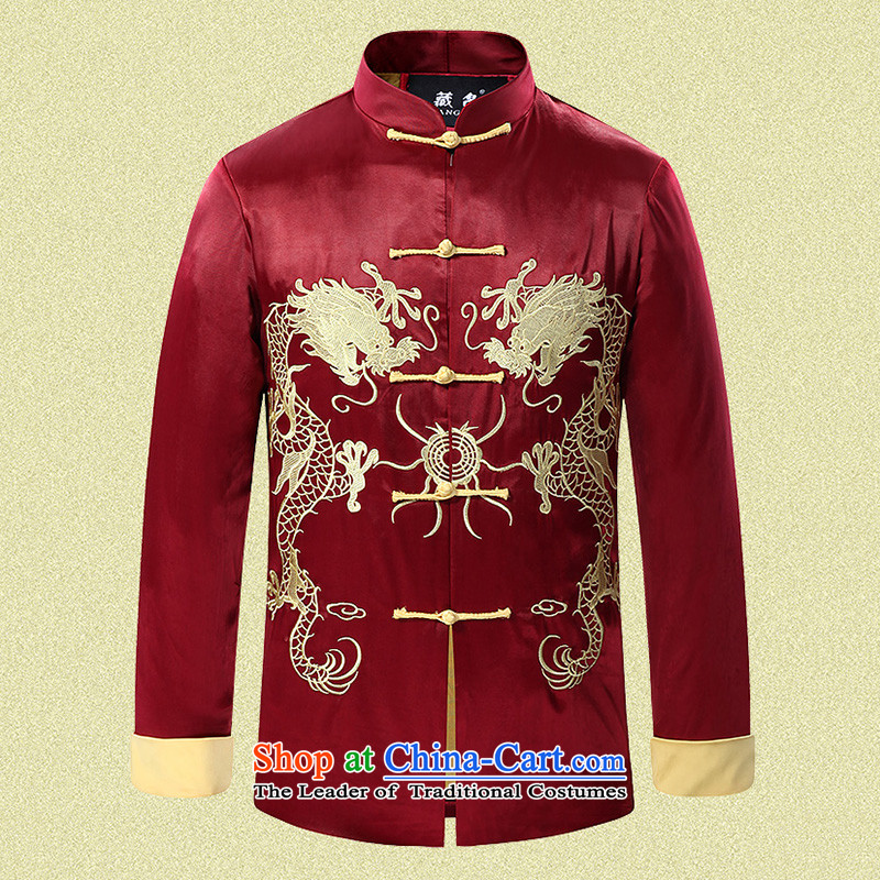 Possession silk embroidered dragon design autumn and winter jackets Tang festive wedding banquet on large new special package mail dragon  175/L, possession silk middle-aged , , , shopping on the Internet