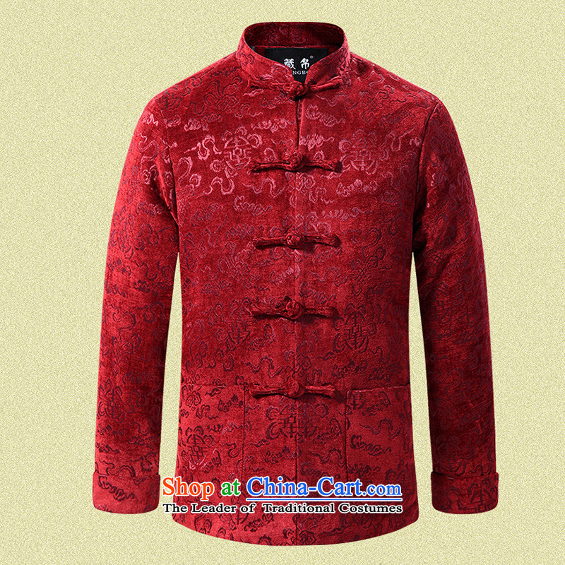 8D 2015 Fall/Winter Collections men Tang jackets banquet wedding large lounge offer clearance package mail middle-aged  at 0713 hours 180/XL, Tibetan Silk blue , , , shopping on the Internet
