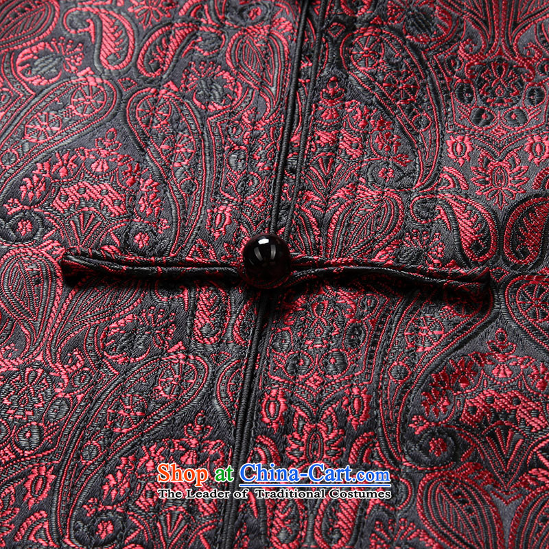 Genuine silk possession of autumn and winter in Tang Dynasty older men banquet to celebrate China wind large national costumes collar disc Clip Red 158615 175/L, Tibetan Silk , , , shopping on the Internet