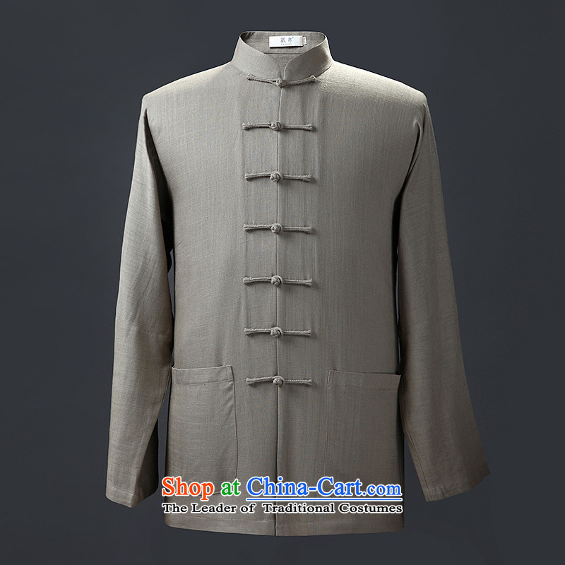 Genuine friendship and possession of long-sleeved shirt, autumn and winter Tang dynasty, forming the Netherlands cotton linen china wind in the national costumes of older kit m White Kit 9possession has been pressed 190, shopping on the Internet