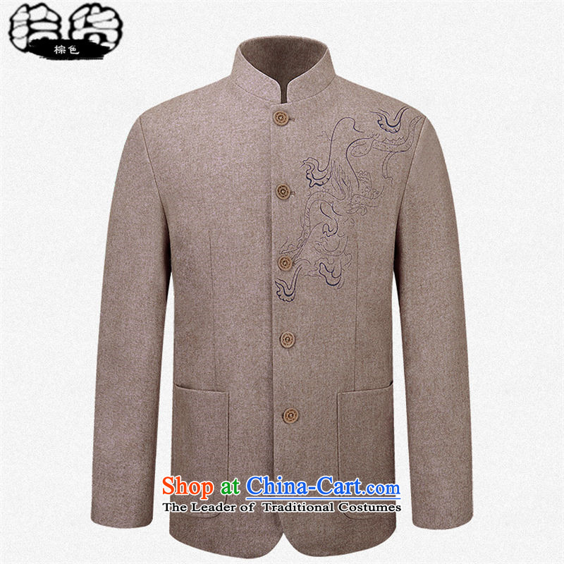 The 2015 autumn pick new father grandfather blouses China Wind Jacket Leisure Men's Mock-Neck men use sub-free ironing autumn jackets gray 175 pickup (shihuo) , , , shopping on the Internet