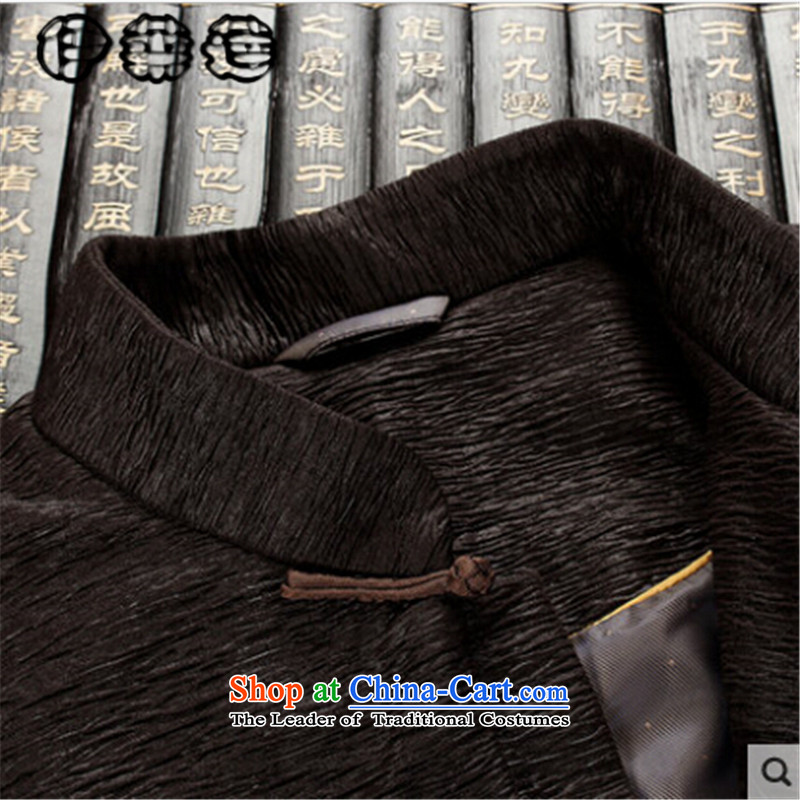 Hirlet Ephraim 2015 autumn and winter new men in Tang dynasty China wind of older Sau San Edge Thick load spring and autumn fluff cord-lock father jacket , black M Ephraim ILELIN () , , , shopping on the Internet