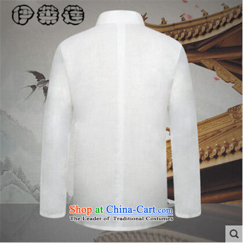 Hirlet Ephraim 2015 new product lines for autumn and winter by men of older persons in the linen long-sleeved shirt and China wind Chinese solid color cotton linen, forming the Netherlands shirt male figure color XL, Electrolux Ephraim ILELIN () , , , sho