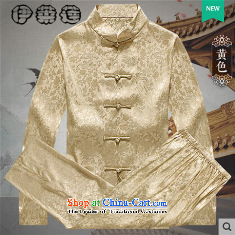 Hirlet Ephraim Fall 2015 New Men Silk China wind Tang Dynasty Package for older persons and herbs extract silk Chinese father grandfather leisure wears black M Yele Ephraim ILELIN () , , , shopping on the Internet