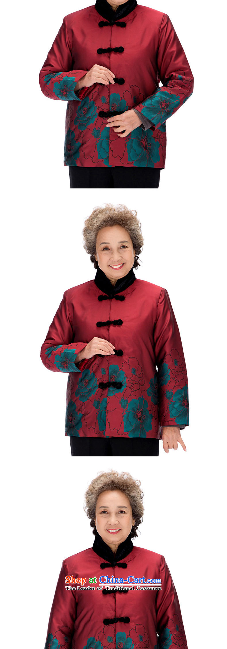 Bosnia and the elderly in the line thre Ms. winter coat winter robe mother with Ms. China wind collar stamp improved cotton coat jacket F0891 red women XXL picture, prices, brand platters! The elections are supplied in the national character of distribution, so action, buy now enjoy more preferential! As soon as possible.