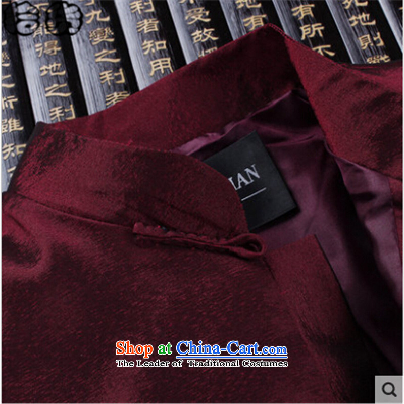 The 2015 autumn pick new Tang dynasty of older persons in long-sleeved shirt embroidery Male Male Male Tang Jacket coat elderly father replace elegant green clothes 170, Volume (shihuo pickup) , , , shopping on the Internet
