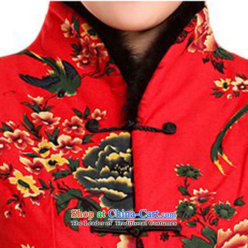 Thre line autumn and winter and the new president folder, a Tang Dynasty cotton in older retro-clip collar Ms. Tang dynasty cotton robe F2065 plus black women XXL, thre line (gesaxing and Tobago) , , , shopping on the Internet