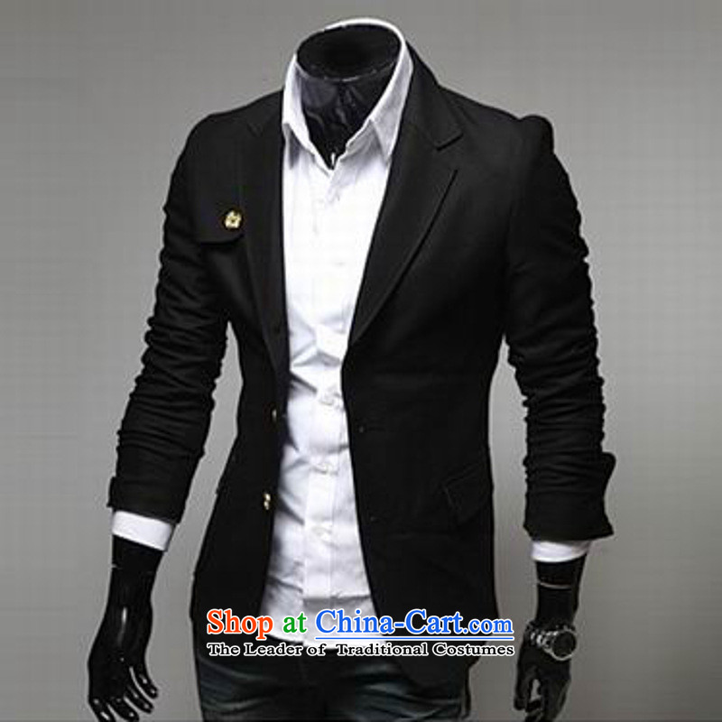 Dan Jie Shi new stylish front chip small Chinese tunic suit Sau San With two pills a single row for pure color navy XXL, suit Dan Jie Shi (DAN JIE SHI) , , , shopping on the Internet