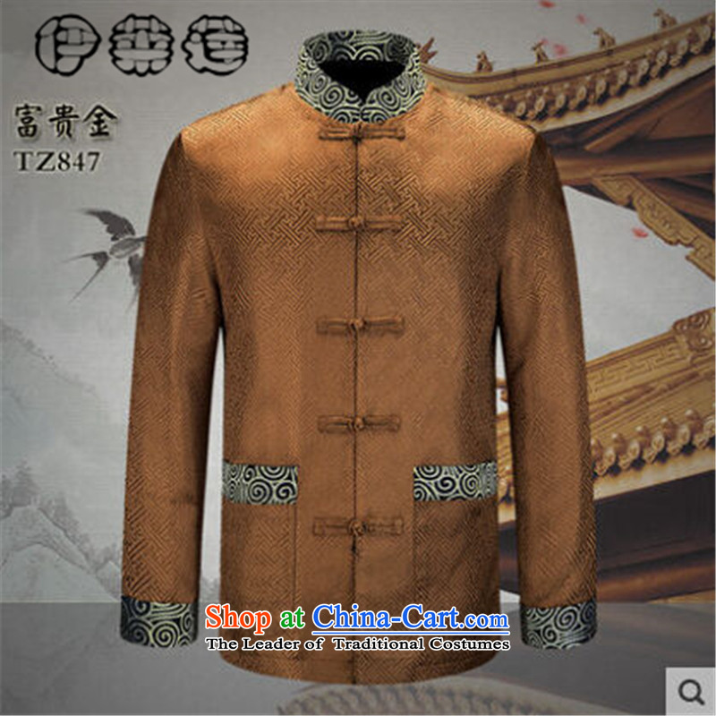 Hirlet Ephraim 2015 autumn and winter in the new age of men Tang blouses and China wind jacket of ethnic Chinese Dress Dad Grandpa replacing contemptuous ofÂ 175