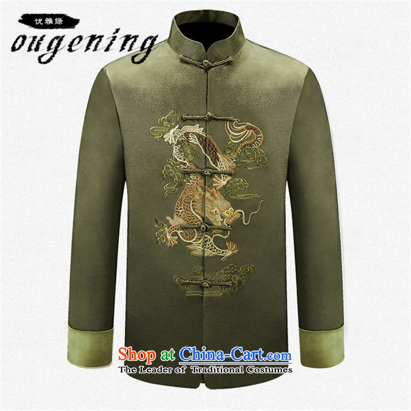The name of the 2015 autumn of OSCE, older persons in the New China Wind Jacket coat Dad Tang casual totems long-sleeved blouses grandpa collar auspicious red 170, OSCE, lemonade (ougening) , , , shopping on the Internet