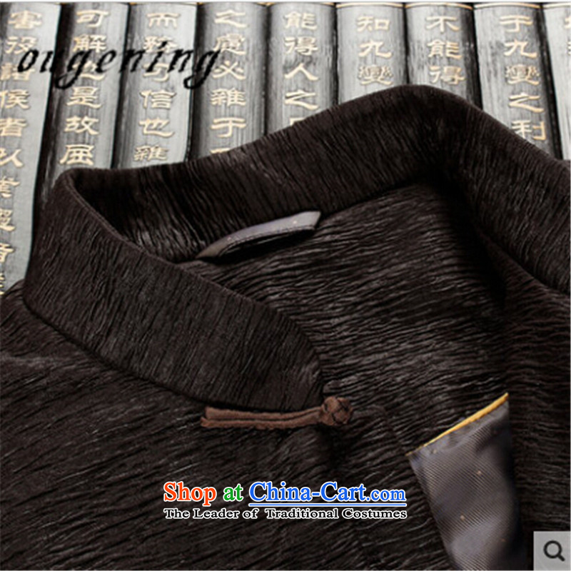 The name of the 2015 autumn of the OSCE new men in older Chinese Tang dynasty package installed China wind threads grandpa jacket for the solid color tie band trousers father pack Black XL, OSCE, lemonade (ougening) , , , shopping on the Internet
