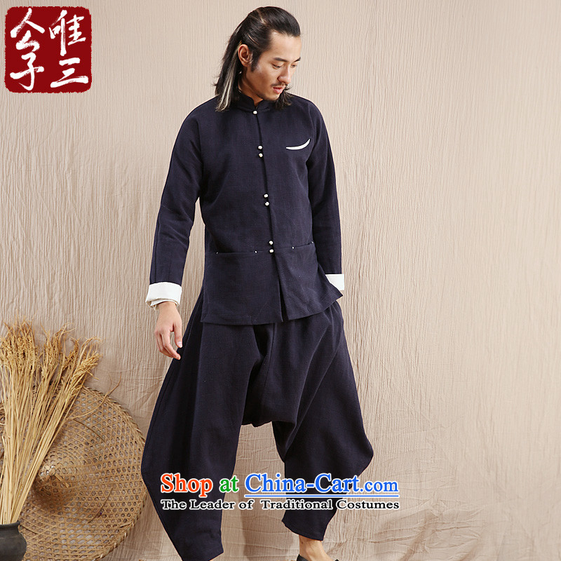 Cd 3 model of the remotest corner of the Red Snow linen china wind jacket men casual male Chinese Tang dynasty ethnic Han-autumn and winter 165/84A(S), EMERALD CD 3 , , , shopping on the Internet
