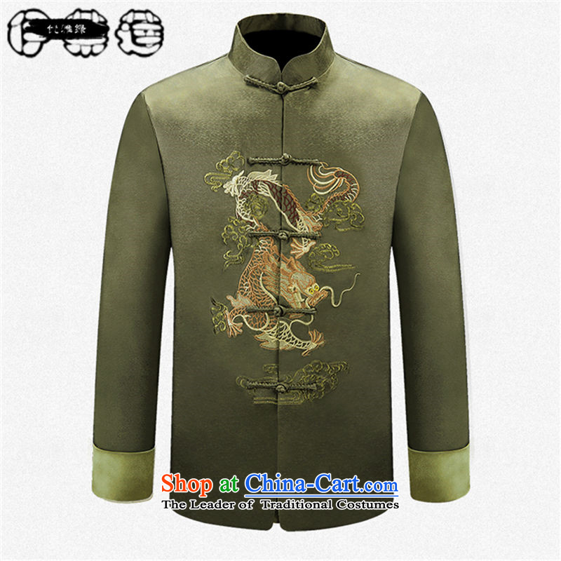Hirlet Ephraim Fall 2015 New Tang dynasty of older people in the long-sleeved blouse embroidered men men's jacket coat elderly Tang clothes father boxed auspicious red聽170, Electrolux Ephraim ILELIN () , , , shopping on the Internet