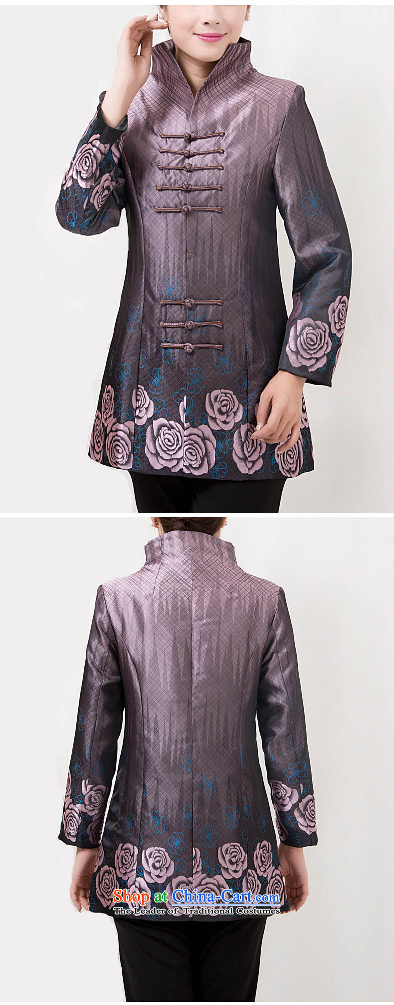 Bosnia and the fall of line thre in older women LONG TANG blouses Chinese improved stylish mother jackets national wind jacket F850 stamp purple women 5XL picture, prices, brand platters! The elections are supplied in the national character of distribution, so action, buy now enjoy more preferential! As soon as possible.