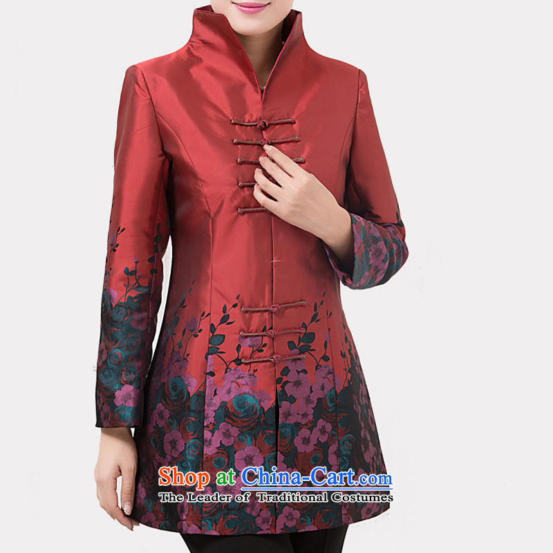 Bosnia and the fall of line thre in older women long Tang Blouses Chinese improved stylish mother jackets national wind jacket F850 stamp purple women 5XL, thre line (gesaxing and Tobago) , , , shopping on the Internet