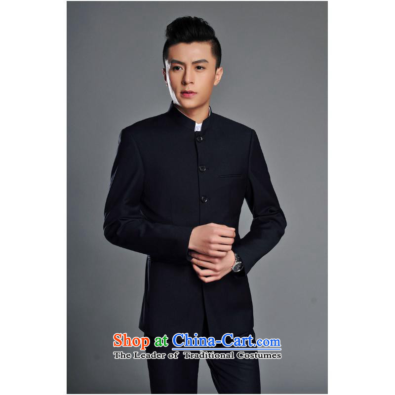 Mr Ronald Men's Mock-Neck Chinese tunic Korean youth with collar Sau San suits Chinese national service in accordance with the us day black XXL, Hwan (meitianyihuan) , , , shopping on the Internet