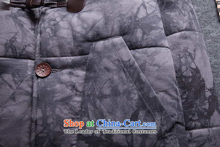 Dan Jie Shi winter new men of ethnic Chinese landscape painting cotton printing and dyeing men's jackets cotton short clip, leather Han-navy blue floral 2XL Photo, prices, brand platters! The elections are supplied in the national character of distribution, so action, buy now enjoy more preferential! As soon as possible.