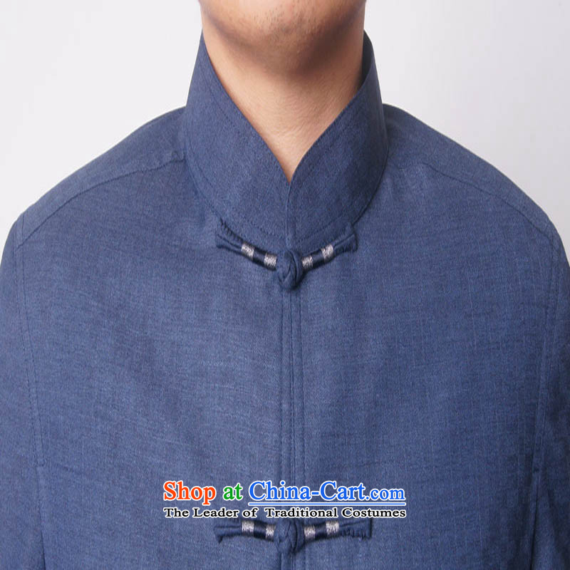Male 15 new HUNNZ) Fall/Winter Collections in Tang Dynasty long-sleeved older men Tang dynasty collar short dark blue jacket 190,HUNNZ,,, shopping on the Internet