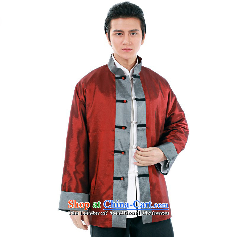 Hunnz China wind men Tang dynasty and long-sleeved red banquet new Chinese Dress Chinese collar folder jacket red XXXL,HUNNZ,,, shopping on the Internet