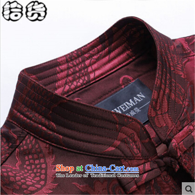 The Fall 2015 pickup) older men long-sleeved Tang dynasty father boxed kit China wind shirt grandfather practicing Tai Chi service kit bronze 170, the volume (shihuo pickup) , , , shopping on the Internet