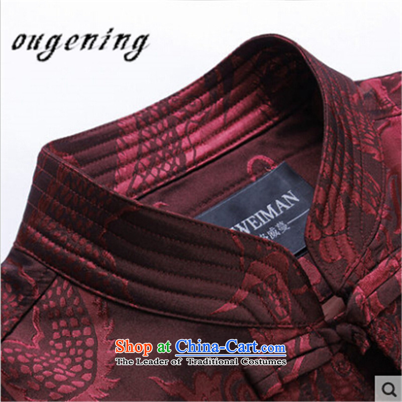 The name of the 2015 autumn of the OSCE New New Product New Products China wind men Tang kit jacket of older persons in the Chinese Antique ceremony with father clothing bronze 175 euros (ougening lemonade.) , , , shopping on the Internet