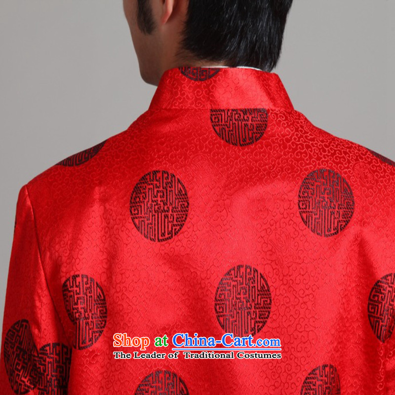 In accordance with the love of nostalgia for the improvement of ethnic l men in long-sleeved older Tang dynasty collar single row detained father replacing Tang Jacket - 1) d /2949# 3XL, # to love l , , , shopping on the Internet