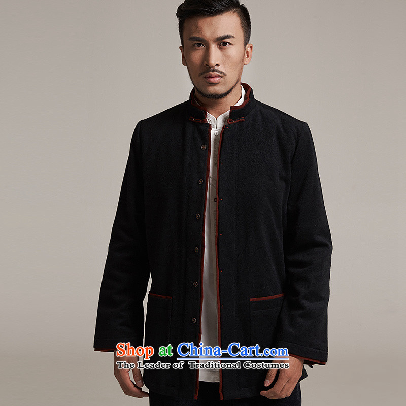 The World Champion Fudo de 2015 autumn and winter new products men Tang dynasty China wind men robe older leisure jacket Tang dynasty warm black L/46, de fudo shopping on the Internet has been pressed.