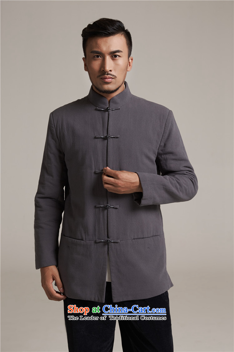 Fudo Zhengde de 2015 autumn and winter new products men Tang dynasty China wind men robe older leisure jacket Tang dynasty warm dark gray M/44 picture, prices, brand platters! The elections are supplied in the national character of distribution, so action, buy now enjoy more preferential! As soon as possible.