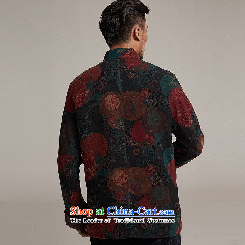 Fudo days right De Xiang Yun yarn Tang jackets Chinese embroidery was under renovation as China wind men Tang dynasty  2015 autumn and winter new products color XL/48, de fudo shopping on the Internet has been pressed.