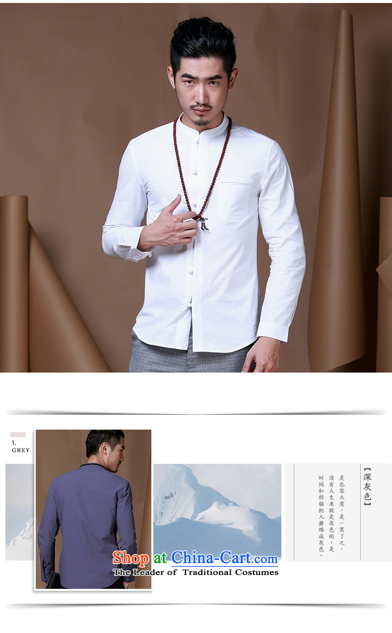 The fall of the Sau San shirt male l leisure shirt China wind male retro-clip Chinese tunic gray XXL picture, prices, brand platters! The elections are supplied in the national character of distribution, so action, buy now enjoy more preferential! As soon as possible.