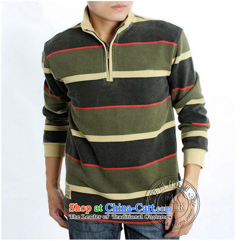 15 new products fall replacing men's long-sleeved T-shirt, forming the Men's Shirt lapel D22# streaks in the United States and day green XXXL, Hwan (meitianyihuan) , , , shopping on the Internet