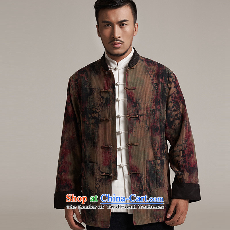 Fudo days que de 2015 autumn and winter new products men Tang dynasty China wind men robe older leisure jacket warm high-end original color 2XL/50, de fudo shopping on the Internet has been pressed.