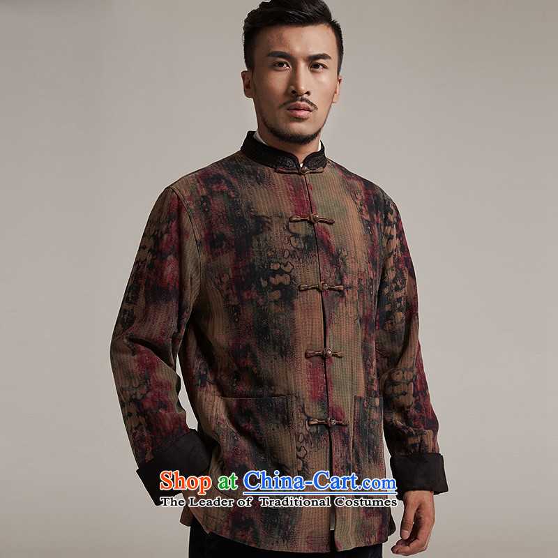 Fudo days que de 2015 autumn and winter new products men Tang dynasty China wind men robe older leisure jacket warm high-end original color 2XL/50, de fudo shopping on the Internet has been pressed.