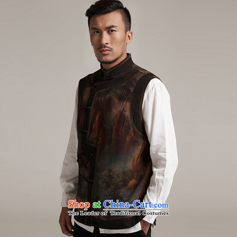 Fudo wise De Xiang Yun yarn upscale male Tang Gown, a leisure in improved shoulder windproof warm China wind suit XL/48, de fudo shopping on the Internet has been pressed.