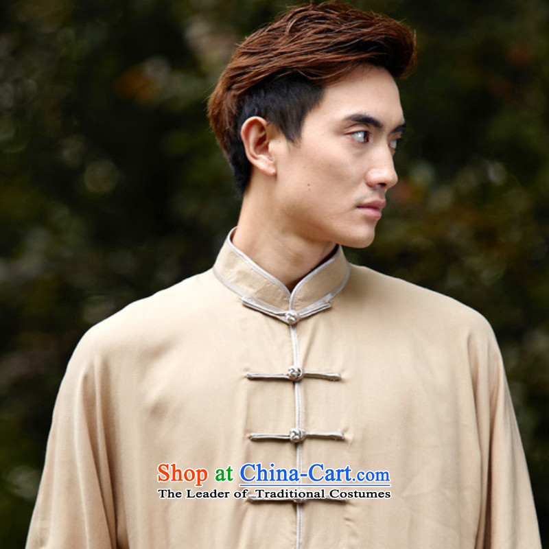 To Green, improvement of ethnic Chinese long-sleeved Men's Mock-Neck Tang dynasty stamp single row detained women Tang Dynasty Package D /2527# 6# can be green, XL, , , , shopping on the Internet
