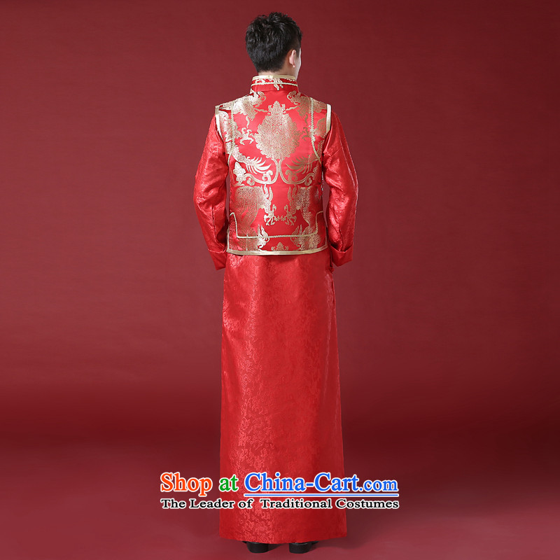 Time Syrian men Soo Wo Service wedding services Red Robe services serving landowners Shao Ye Zhan-style robes Chinese bridegroom dress Soo Wo service men RED M Time Syrian shopping on the Internet has been pressed.