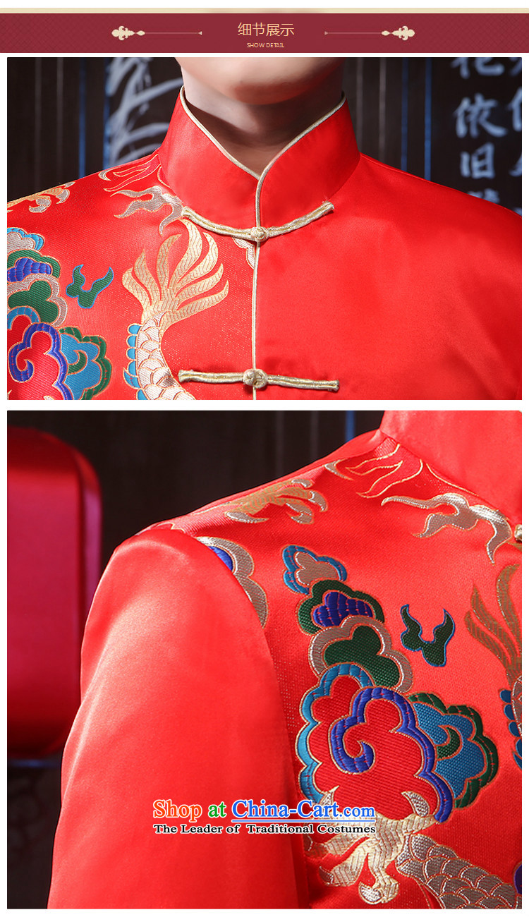Time the  new 2015 Syria groom men Soo-Wo Service Chinese wedding dress men Chinese tunic improved Tang Dynasty Show Wo Red XS ancient pictures, prices, brand platters! The elections are supplied in the national character of distribution, so action, buy now enjoy more preferential! As soon as possible.