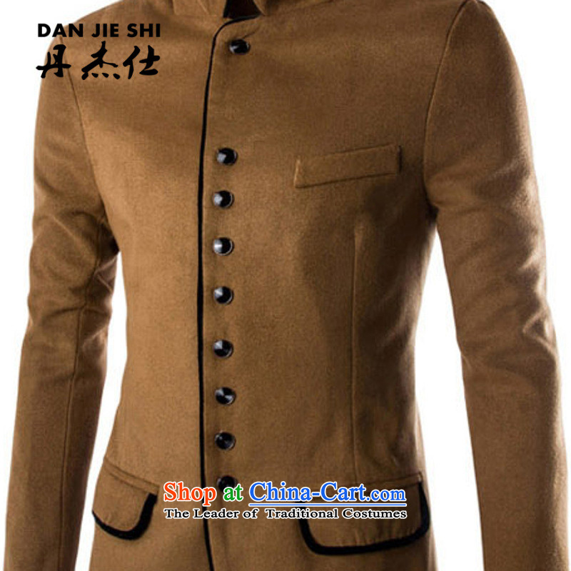 Dan Jie Shi 2015 Autumn new gross Small suit male fashion?   Chinese tunic Korean Youth Sau San Mock-neck pure cotton jacket black , L, Dan Jie Shi (DAN JIE SHI) , , , shopping on the Internet