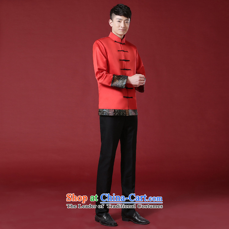 The new Chinese men Soo Wo service pack the bridegroom robe Chinese wedding dress men costume of the bridegroom dress wedding dress RED M picture, prices, brand platters! The elections are supplied in the national character of distribution, so action, buy now enjoy more preferential! As soon as possible.