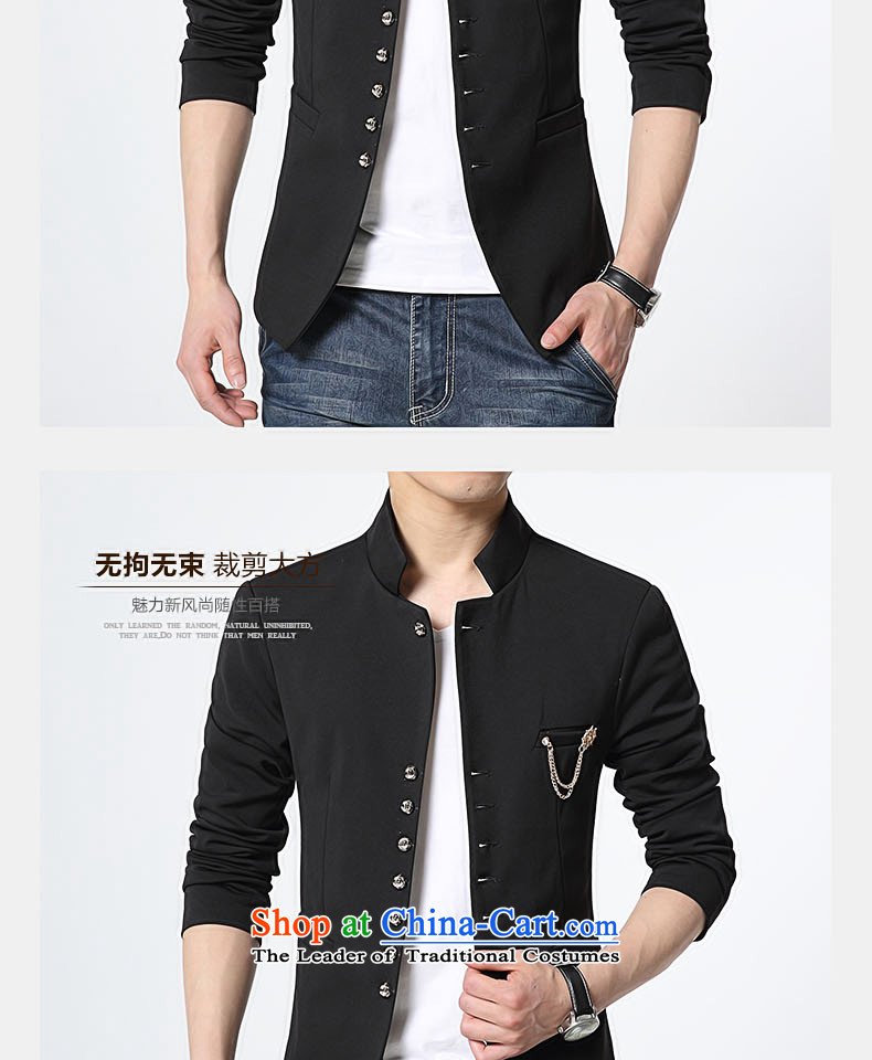 Dan Jie Shi autumn and winter new products Men's Mock-Neck Small Business Suit Sau San Korean Modern Youth Chinese tunic suit coats of pure colors black 3XL XF57 male picture, prices, brand platters! The elections are supplied in the national character of distribution, so action, buy now enjoy more preferential! As soon as possible.