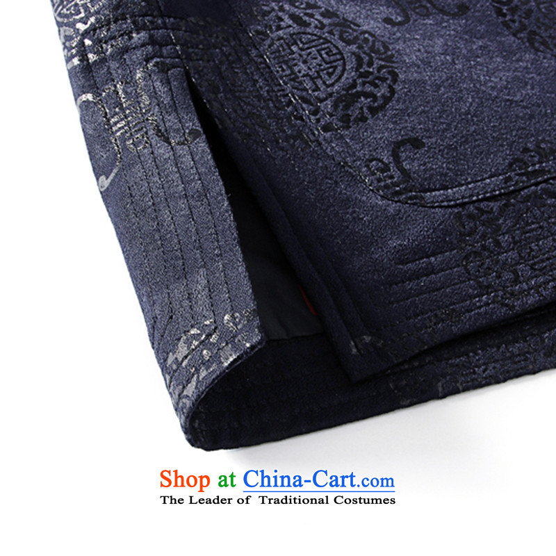 Yi Yi area also men Tang jackets in elderly men Chinese clothing China wind in the national costumes of older men's Mock-neck tray snap Chinese tunic Tang dynasty 64 76 06 175, blue yi yi area also has been pressed shopping on the Internet
