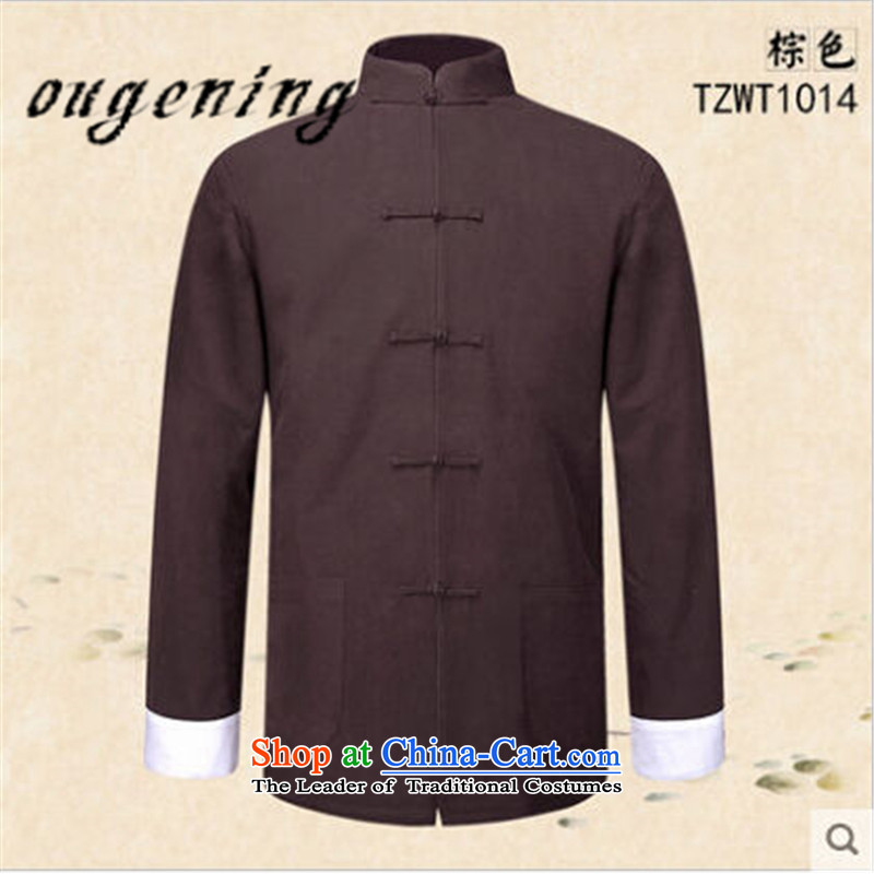 The name of the 2015 autumn of the OSCE New China wind men men Chinese Tang dynasty retro long-sleeved father boxed old folk weave pure color red jacket , sweater kung fu Europe (ougening lemonade Grid) , , , shopping on the Internet