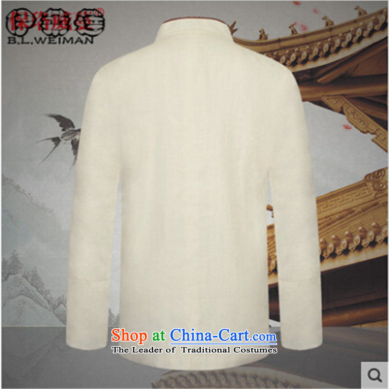 Hirlet Ephraim 2015 Autumn In New Tang Dynasty Chinese father older replace l shirts/blouses men detained disc Tang Dynasty Package cornhusk yellow M Yele Ephraim ILELIN () , , , shopping on the Internet