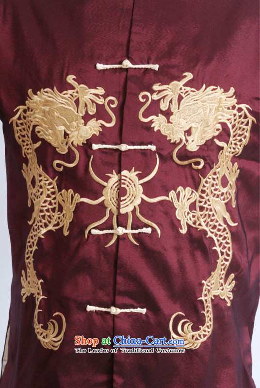 Ms Au King Mansion to Tang dynasty men long-sleeved national costumes men Tang jackets collar embroidery Chinese dragon M1012 XXXL light green picture, prices, brand platters! The elections are supplied in the national character of distribution, so action, buy now enjoy more preferential! As soon as possible.