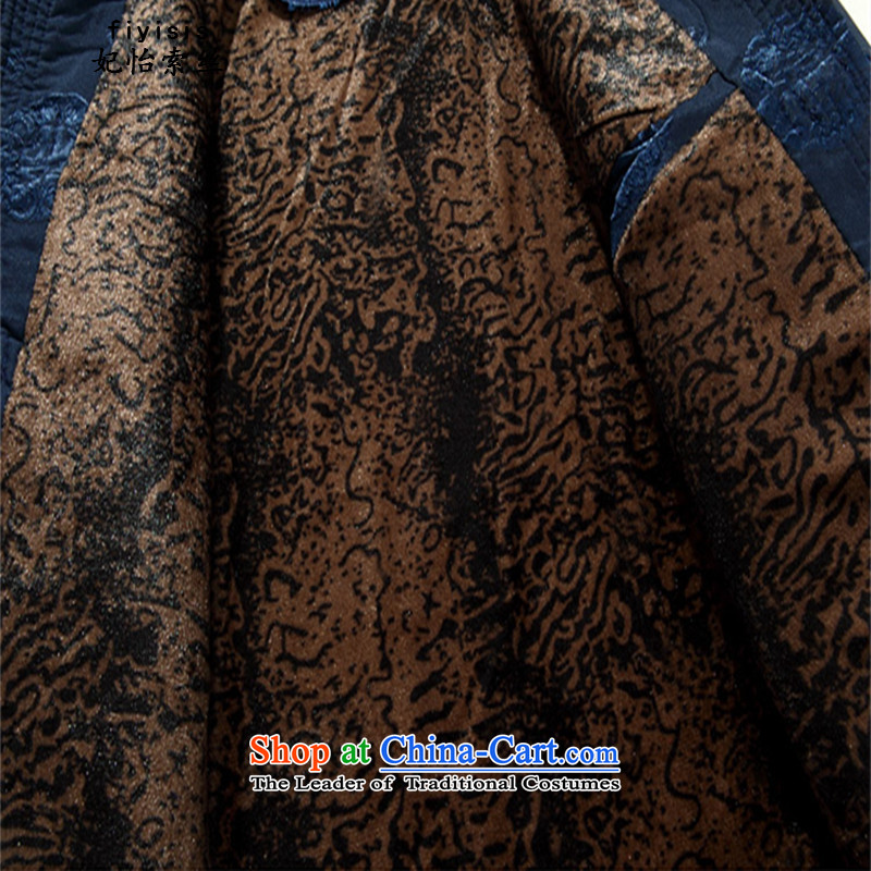 Princess Selina Chow (fiyisis) winter clothing in Tang Dynasty older men Tang dynasty elderly persons in the life long-sleeved clothing jacket from older Tang cotton coat dad boxed blue velvet jacket 170, Princess Selina Chow (fiyisis) , , , shopping on t