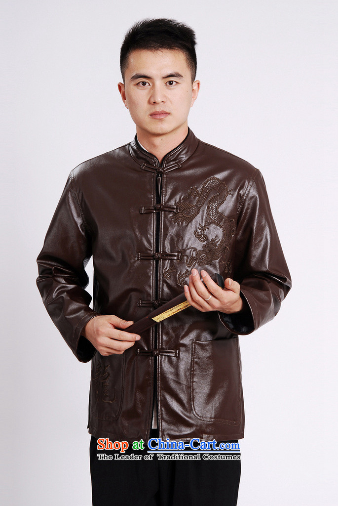 Shanghai, optimization options Tang Dynasty Men long-sleeved sweater Tang blouses men's leather jacket water Sable Hair Tang dynasty leather garments plus black XL pictures, lint-free price, brand platters! The elections are supplied in the national character of distribution, so action, buy now enjoy more preferential! As soon as possible.